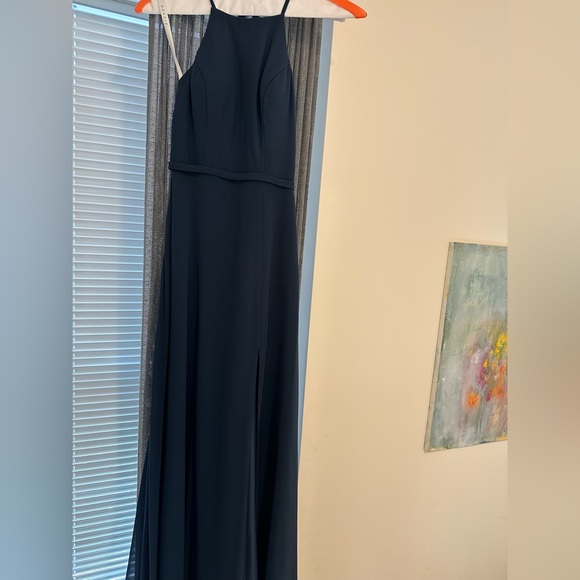 Azazie Bree Dress in Dark Navy - Picture 3 of 4